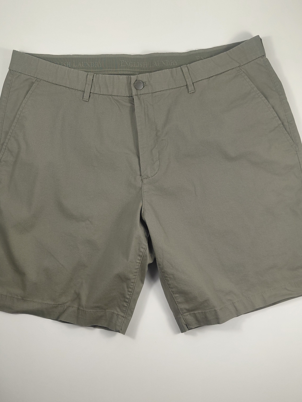 English Laundry Men's Olive Gray Stretch Golf Shorts 38